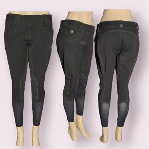 FITS Equestrian Horse Riding Black Pants Size Big L